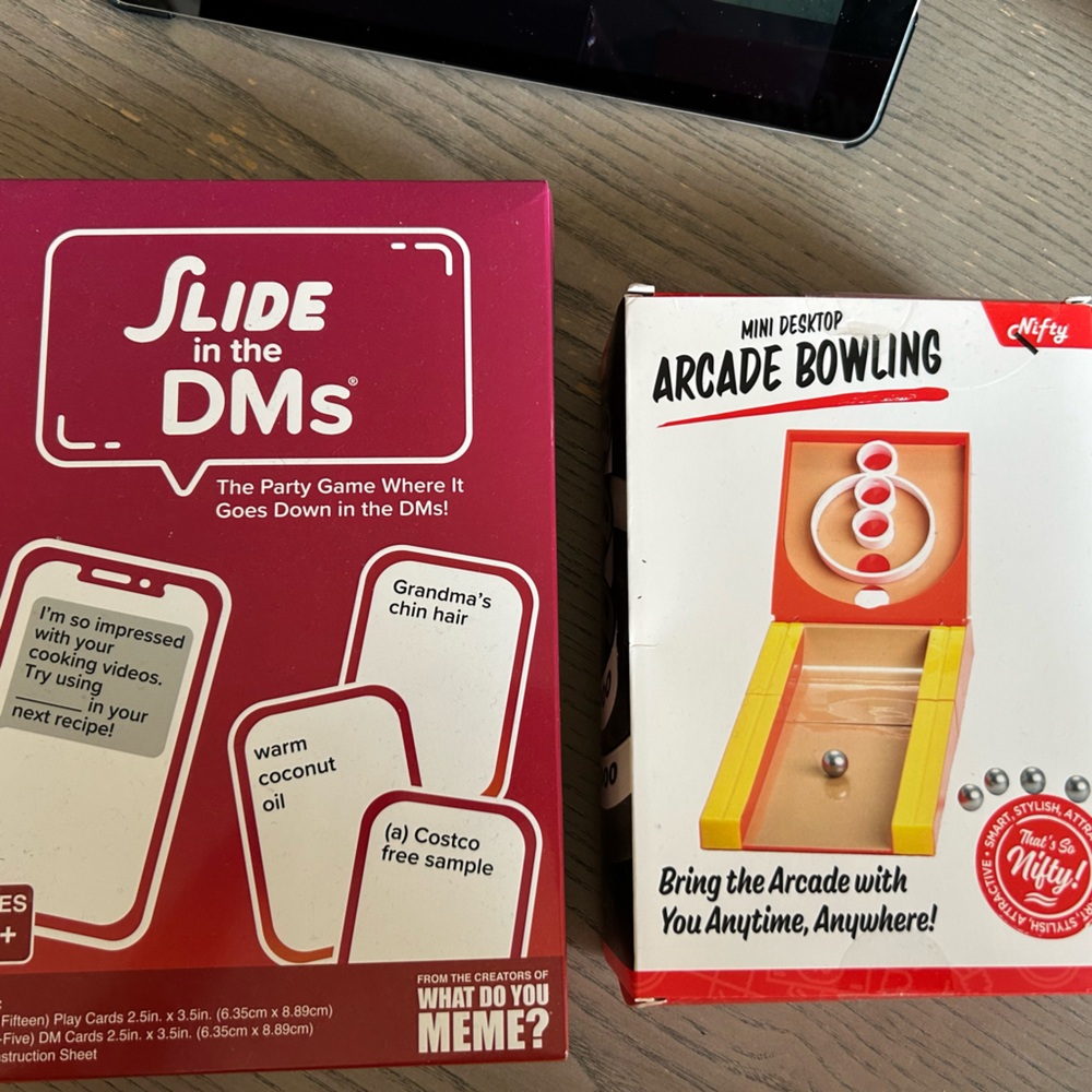 GAMES, Set of Two: Arcade Bowling and Slide in the DMs  NWOT